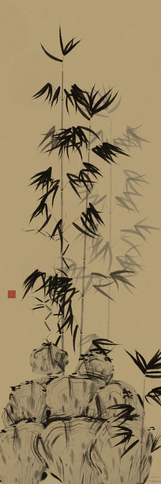 Bamboo and Rock