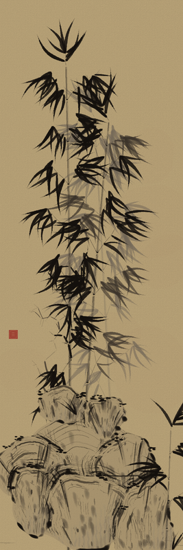 Bamboo and Rock, seed 1418