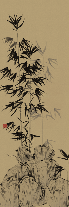 Bamboo and Rock, seed 6077