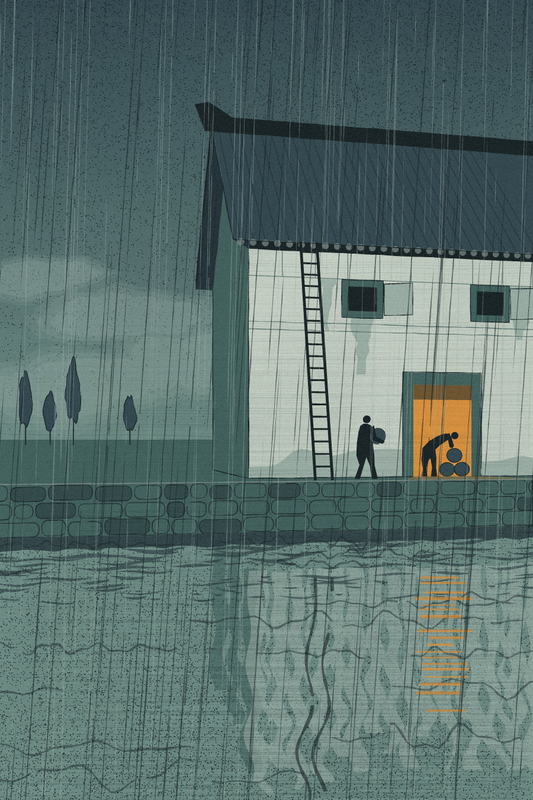 Rain at the Storehouse, seed 7442